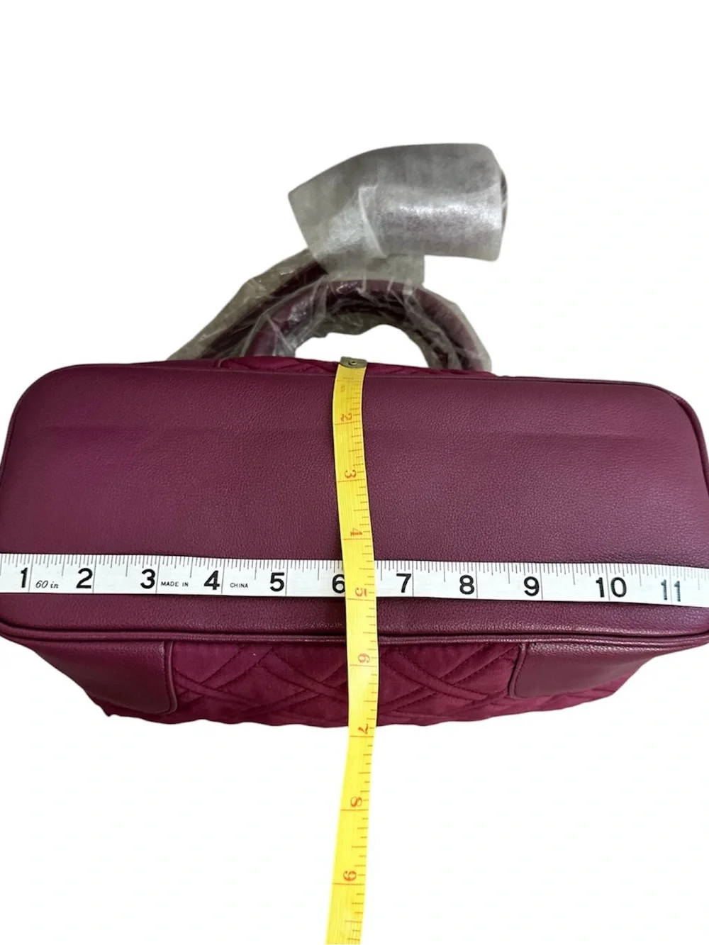 VERA BRADLEY Day Off Satchel Quilted Crossbody Bag Purse Burgundy/Plum NWT (1/2)